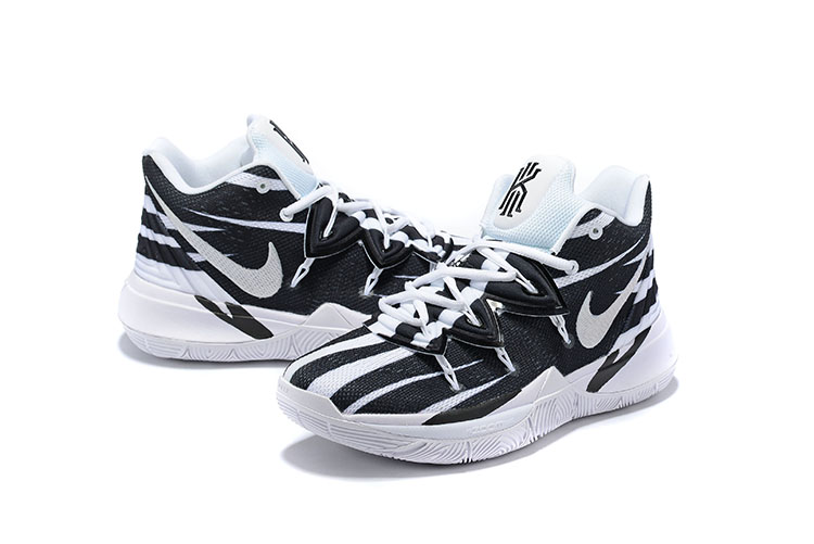 2019 Nike Kyrie Irving 5 Zebra Black White Shoes